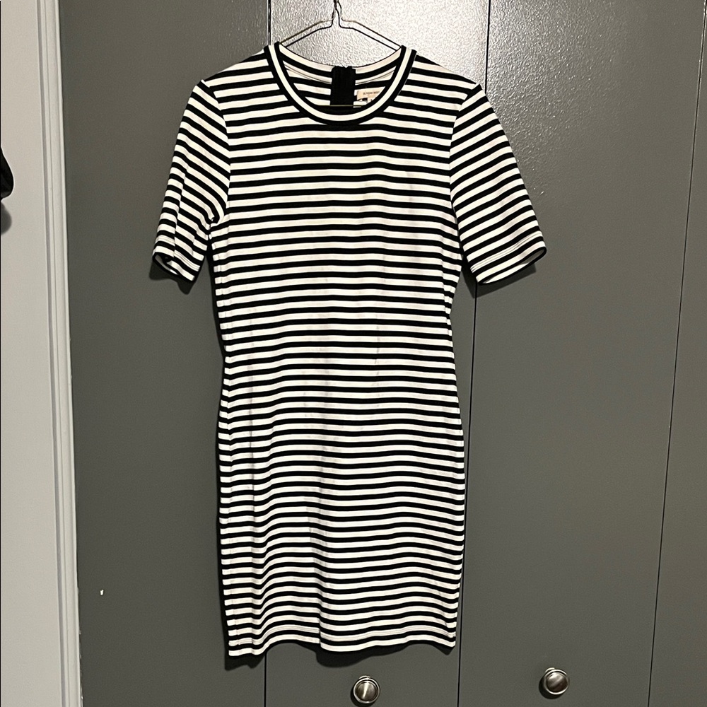 Sunday Best AritziaStriped Black and White T-Shirt Dress